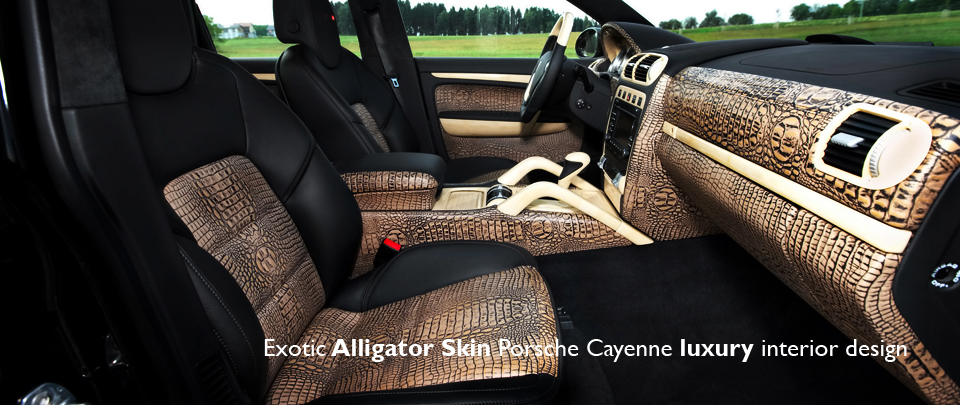 Exotic Alligator Skin Custom Interior Design for Porsche Cayenne